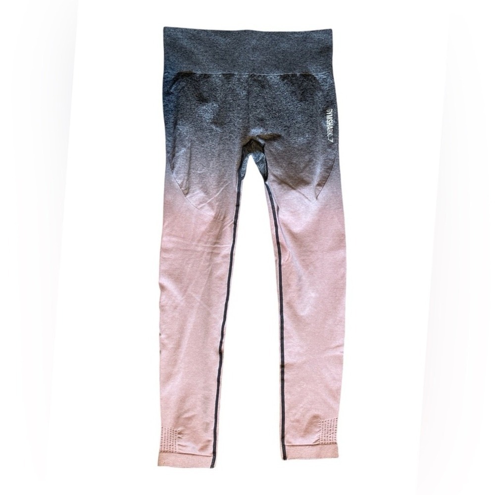 Gymshark Ombré Seamless Leggings in Pink/Charcoal, Size Small, Yoga Running